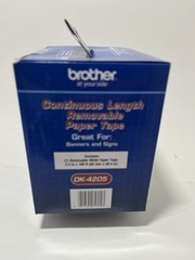 Brother Dk4205 Removable Label, Black/White, Labels/Roll: Continuous