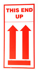 This End Up Arrow Stickers | 4″x8″ | Self Adhesive | 100 Labels | Free Shipping!