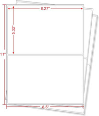 Half Sheet Laser & Inkjet – Rounded Corner Shipping Address Labels – 5-1/2″ X 8-