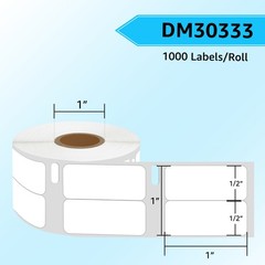 6Rolls 1/2″x1″ Extra-Small Multi-Purpose Direct Thermal 30333 for DYMO LW 320