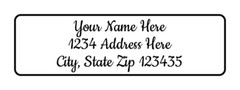400 Cookie Script Font Personalized Return Address Labels 1/2 inch by 1 3/4 inch