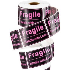 60 Brand New Unused 2x3in Fragile “Handle with Love” Stickers!