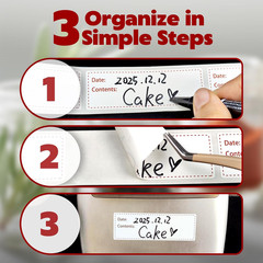 350Pcs Removable Freezer Labels for Food Storage,1X3 Inch Stickers,Refrigerator