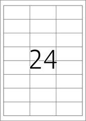 8736 Multi-Purpose Labels, 24 Labels per A4 Sheet, 64.6 X 33.8 Mm, 2400 Labels,