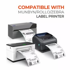 4000pc (4×6) Fanfold Direct Thermal Shipping Labels for Zebra and Rollo Printers