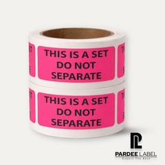 500 1” x 1 1/2” DO NOT SEPARATE Pink Labels Stickers Shipping Packaging