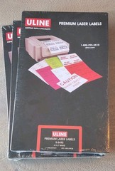 ULINE Premium Lot Of 3 Laser Labels S-5492 – 400 White Labels 4” X 6”- 4 Sheet