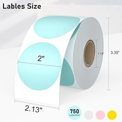 2″ Round Direct Thermal Labels Self-Adhesive Sticker Zebra, Rollo & Munbyn Compt