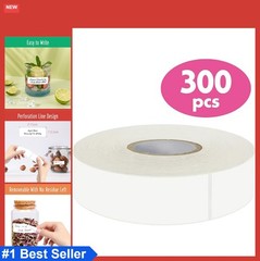 Blank Food Labels 300 Count 1×3 Inch Water Oil Resistant Removable Perforated