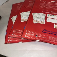 3 Packs/ Avery Holiday Preprinted Labels (Product Number 88810)