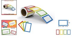 Versatile Color-Coded Name Tag Labels – 200 Stickers for Events & Organization