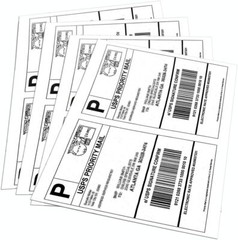 200 Premium 8.5×5.5 Half Sheet Shipping Blank Labels Self Adhesive 2 Per Sheet