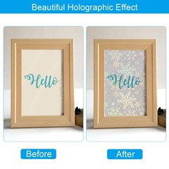 20Sheets A4 Self-adhesive Holographic Sticker Paper Snowflake