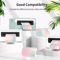 3×2 Inch Gradient Thermal Labels Colorful Direct Thermal Stickers Label Sel