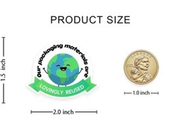 40 Stickers Recycled Packaging/Lovingly Reused Packing Stickers/Small Business