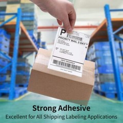 1000PCS 4×6 Fanfold Direct Thermal Shipping Labels For Zebra Rollo Printers