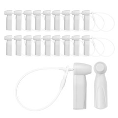 20Pcs Security Hard Tags RF 8.2MHz Clothes Hard Tags with Lanyards, Light Gray