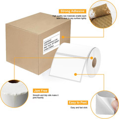 (6000 Labels 3-Proof 1″ Core) 12 Rolls 4″ X 3″ Direct Thermal Label (101Mm X 76