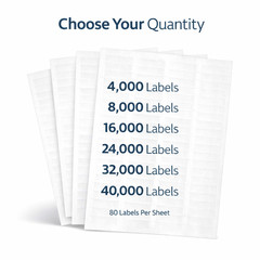 1/2″ x 1-3/4″ White Address Labels 80/Sheet Laser Inkjet Return