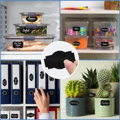 300PCS Chalkboard Labels 2×1.2 Inch – Reusable Writable Stickers for Mason Ja…