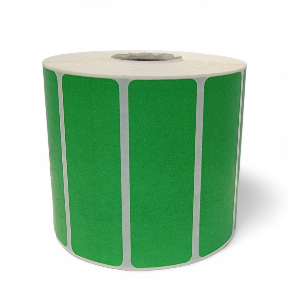 Direct Thermal Zebra Labels- 3×1 Green Colored 1300 Labels per roll, 1-8 Rolls
