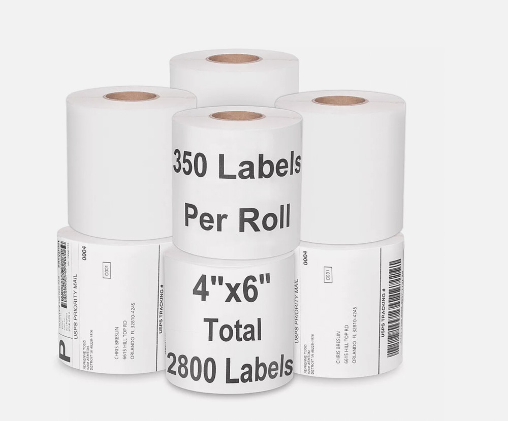 CDU Technology 4″ x 6″ Direct Thermal Shipping Labels with 350 Labels