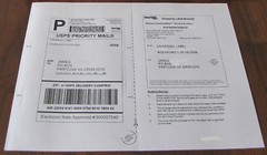 200 Click Ship labels With Tear-Off Receipt – USA Made – Peel & Pull & Apply