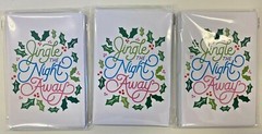 24 (3 packs of 8) Christmas cards Jingle the Night Away blank inside 4 x 6
