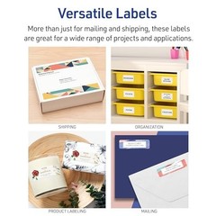 Customizable 2″ x 4″ Printable Shipping Labels – 1,250 Blank Stickers, White, 5-