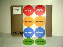 3″ ebay Stickers Red Blue Yellow Green 200 Pack
