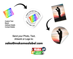 ROUND Custom Printed Sticker Labels – Personalised LOGO – ULTRA PREMIUM GLOSS