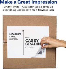 Avery Shipping Labels, 8-1/2 x 11, 25 Labels per Pack, Case of 5 Packs 125 Total