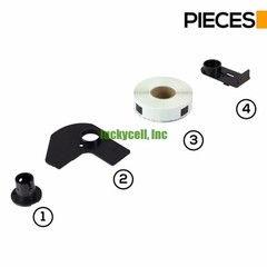 4 Rolls of DK-1209 Brother-Compatible Address Labels with 1 Reusable Cartridge