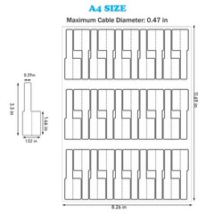 White Cable Labels, 300 Premium Wire Label Tags for Electronics, Printable Cord