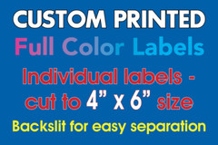 Full Color Custom Printed Labels, 4″ x 6″ Stickers, White Matte or Gloss