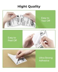Nelko Genuine 4×6 Direct Thermal Shipping Label Pack of 500 FanFold Labels, 4…