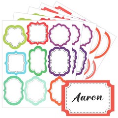 Name Tags Stickers 180PCS Adhesive Name Labels Sticker, 18 Design Decorative…