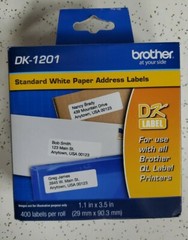 Brother Dk1201 Shipping Labels, 1.1″ x 3.5″ 400 Labels, White, Brand New Sealed
