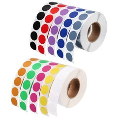 10,000 Dots Multicolor Stickers, 1/2″ Labels for Coding