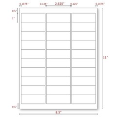 Label Sticker, Address Labels – 30 Up Shipping Labels 1” x 2-5/8” Self-Adhesi…
