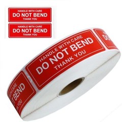 DO NOT BEND STICKER HANDLE WITH CARE 1“ x 3” STICKERS ROLL & SHEET FAST SHIPPING
