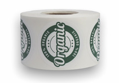 100% ORGANIC Labels 1.5″ Food Packaging Stickers Peel & Stick 2 RLS 500 EA
