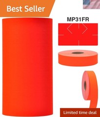 Professional Quality Fluorescent Red Labels with Tamper Proof Slits – 2500 Each