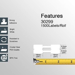 Barbell Style Jewelry Price Tag Labels for DYMO 30299 – 3000 Labels (2 Rolls)