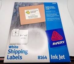 Vintage 1998 Avery Inkjet Shipping Labels 3-1/3″ x 4″ White Labels #8164 New