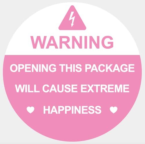 2 inch 300PCS Warning Opening This Package Will Cause Extreme Happiness