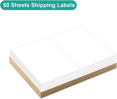 MFLABEL Half Sheet Label Laser/Ink Jet Shipping Label 8.5 X 11 Inches Packaging