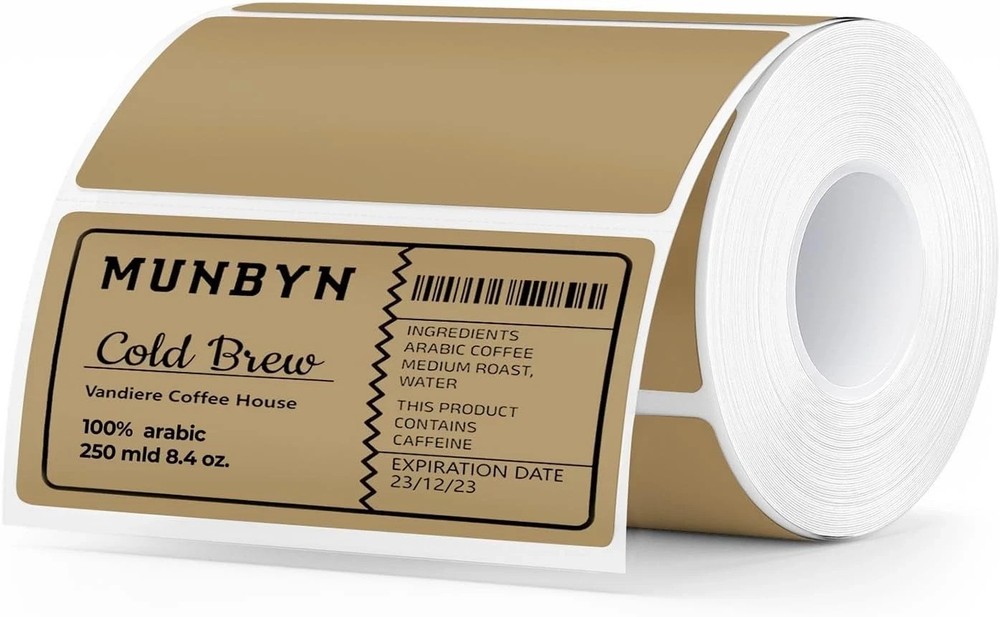 4” X 2” Direct Thermal Labels, Thermal Printer Stickers, Strong Adhesive & Perfo