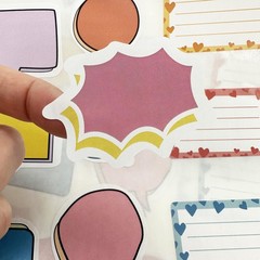 Colorful Blank Thought & Speech Bubble Sticker Labels for Scrapbooking,Planne…