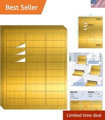 1″ x 2-5/8″ Address Labels- Gold Shipping Labels Stickers/Mailing Labe Sticke…